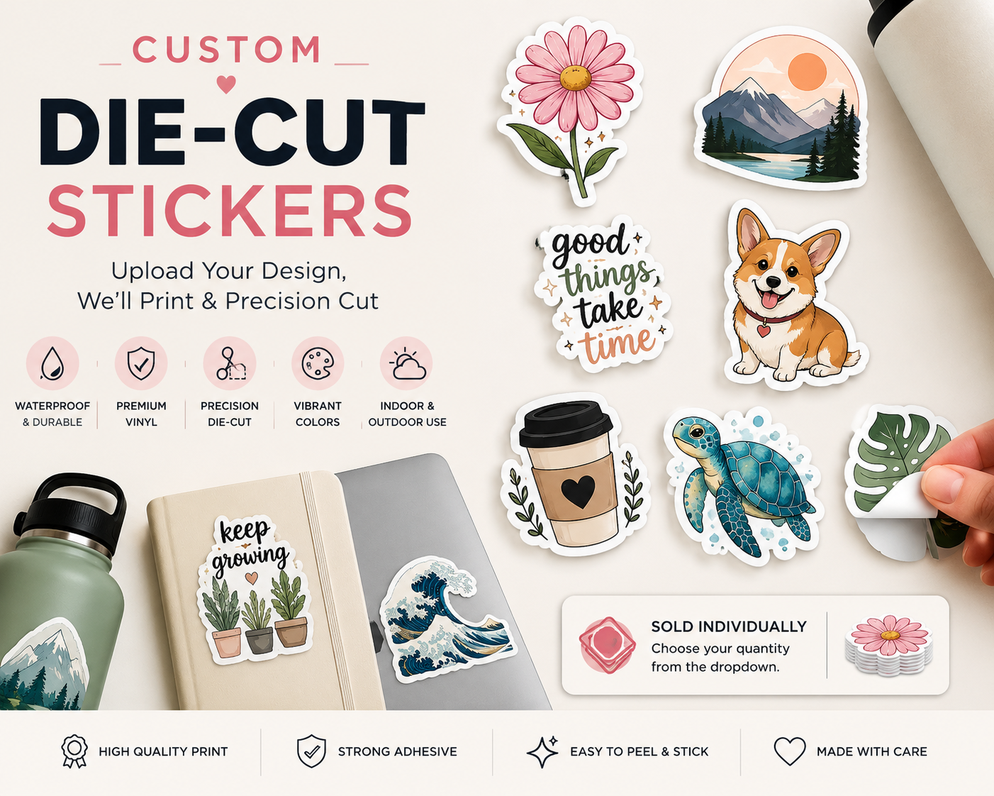 Personalized Die-Cut Stickers | Use Your Own Custom Design